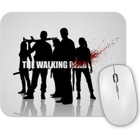 Resim Baskı Dükkanı The Walking Dead Siyah Beyaz Mouse Pad 