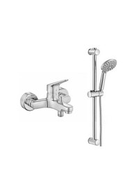 Resim Eca Spylos Banyo Bataryası + Eca Logica Sürgülü Duş Seti Üst Takımı Krom 