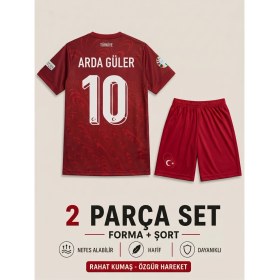 Resim Andream Arda Güler Türkiye Milli Takım Çocuk Futbol Forması Forma Şort 2 Parça 