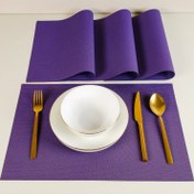 Resim Maxstyle Harmony Purple 4 Parça Amerikan Servis Seti 30x45 cm 