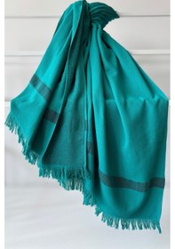 Resim %100 Pamuk Kalın Çizgili Peştemal-plaj Havlusu & Şezlong Örtüsü-90x200 Cm-yeşil Yesıl Yeşil 