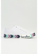 Resim Benetton Bn-90620 Beyaz Lacivert - Kadın Spor Ayakkabı 001 