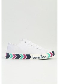 Resim Benetton Bn-90620 Beyaz Lacivert - Kadın Spor Ayakkabı 001 