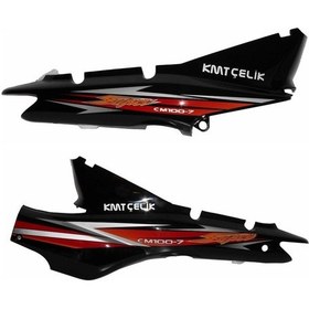 Resim Falcon Kmt Çelik 100 Arka Karenaj Sağ Sol Siyah Takım Ori 