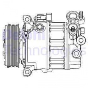 Resim Delphi KLIMA KOMPRESOR KOMPLE FORD C MAX 11> 1.6 TDCI FOCUS III 11> 1.6 TDCI S MAX 1.6 TDCI 11> MONDEO 1. 