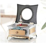 Resim Createtech Dönen Bale Dansçılı Müzik Kutusu - Aynalı Dekor, Alt Çekmece 