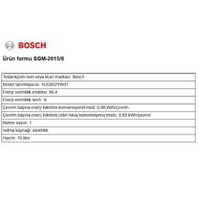 Resim Bosch Serie 6 HJG852YW0T 76 LT Ankastre Fırın 