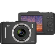 Resim Xindoker Siyah 4k Dijital Fotoğraf Makinesi - 48mp Çift Kamerası, 16x Zoom, 2.8" Ips Ekran, Led Flaş Ve Batarya İle Fotoğraf/video Çekimi 