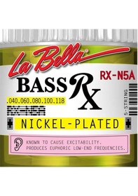 Resim La Bella Lb-rx-n5a Rx Serisi Bas Gitar Teli - 5 Telli Profesyonel - Nikel Nikel Kaplama, Dengeli Gerilim Tension , Zengin Alt Tonlar Ve Uzun Ömürlü Sinyal Gücü Ölçüler: .040 - .118 5 Telli Set 