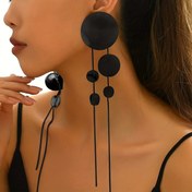 Resim 1 Çift Damlalı Altın Yuvarlak Tasarım Günlük Kıyafetlerle Uygun Parti Aksesuarları, Serin Arkadaşlar İçin Mükemmel Dekor 