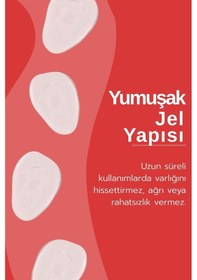 Resim Dopar Topuklu Ayakkabı Kaydırmaz Silikon Jel Ön Ayak Yastığı Şeffaf Tabanlık 