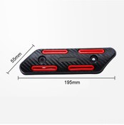 Resim Lemestar Motorcycle Exhaust Isı Koruması Abs Malzeme Isı Yalıtımı Araçlara Uyumlu Dekoratif Korumalı Kapak Turuncu 