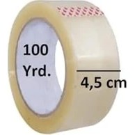 Resim YF Tekstil Ambalaj Hotmelt Koli Bandı - 2'li Paket, 1. Kalite, 45CM x 100YRD 