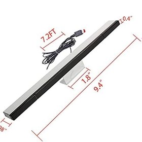 Resim Xahpower Wii, AC Güç Kaynağı Adaptörü + Kompozit Ses Video Kablosu ve Kablolu Kızılötesi Ray Sensör Çubuğu için 3'ü 1 Arada Aksesuar Paketi Kitleri Nintendo Wii ile Uyumlu 