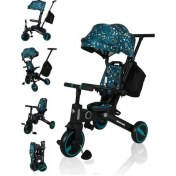 Resim Maxi Taxi Trike Plus F5 Ebeveyn Kontrollü Çift Yönlü Katlanabilir Bisiklet Siyah 