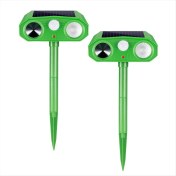 Resim Empoorlium 2 Adet Ultrasonik Hayvan Kovucu Açık Güneş Hayvan Kovucu Su Geçirmez Hareket Sensörü ile LED Flaş Işığı Alarmı (Yurt Dışından) 