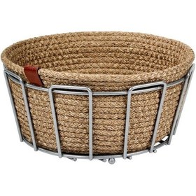 Resim Edora Home Gümüş Çok Amaçlı Oval Köşeli Ekmeklik Makrome - Metal Paslanmaz Gümüş 