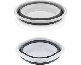 Resim 2'li Set Katlanır Badya Leğen Akordiyon Katlanabilir Badya 5,25 & 2,7lt - Çeyiz Seti - Katlanir Kov 