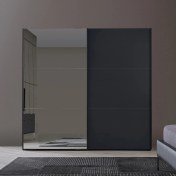 Resim Enza Home Legato 240 cm Sürgü Kapaklı Gardrop - Siyah 