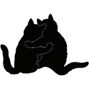 Resim habune Arkadaş Kediler Sticker 20 X 14 Cm 