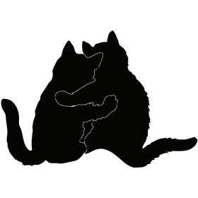 Resim habune Arkadaş Kediler Sticker 20 X 14 Cm 