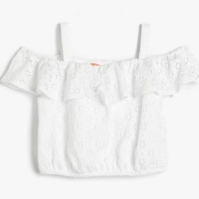 Resim Kız Bebek Crop Atlet Fisto Düşük Omuzlu Askılı Beli Lastikli 