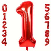 Resim 1 adet, 0-9 Balonlar Büyük 16 İnç Kırmızı Sayı Balonları - Unutulmaz Kutlamalar İçin Mükemmel - Doğum Günleri, Mezuniyetler, Düğünler, Yıldönümleri ve Bebek Partileri İçin 