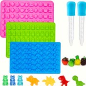 Resim 5 adet Silikon Gummy Bear Kalıpları - 428°F'ye kadar Isıya Dayanıklı, Tekrar Kullanılabilir Çikolata, Jelly, Puding, Kurabiye ve Şekerler için - Yeşil, Yeşil, Mavi, Sarı, Kırmızı, Şeker Kalıpları, Pişirme Aksesuarları, Oyuncağı Mutfak Eşyaları, Kolay Çıkarma Malzemesi 