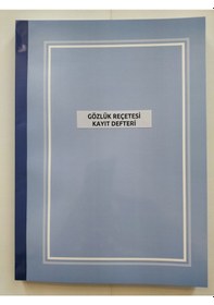 Resim Gözlük Optik Reçete Kayıt Defteri Karton Kapak 