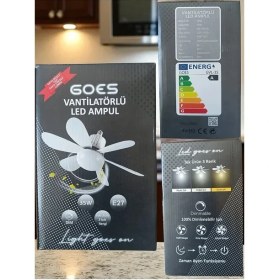 Resim Kılıforyum Tavan Vantilatörü Kumandalı LED Işık Fan 3 Renk Vantilator Duy' a Montaj Olur Kolay Kurulum 