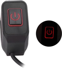 Resim Motosiklet Kırmızı LED Işıklı Gidon Aç Kapa Anahtarı Sis Lambası Far Işık Dörtlü Kontrol Düğmesi 22mm 