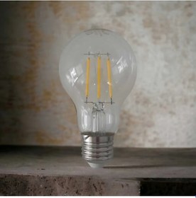 Resim Şeffaf Gün Işığı A 60 Model Rustik Ampul 3200 K 3adet 