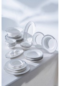 Resim Acar Corine Silver 6 Kişilik 29 Parça Yemek Takımı Beyaz 