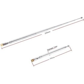 Resim Teleskopik Çubuk Anten 320 Mm 