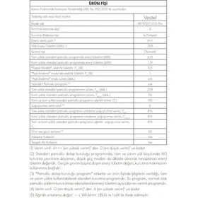 Resim Vestel KM 97201 G GI Pro 9 kg Kurutma Makinesi 