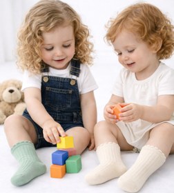 Resim SOLDE SOCKS Solde Premium Kız Bebek Soket Çorap 2’li Deneme Paketi - Pastel Renkler 