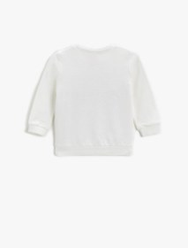 Resim Kız Bebek Bonito Tavşan Baskılı Sweatshirt Pamuklu 
