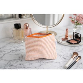 Resim Faralya Life İnce Çizgili Makyaj Çantası 