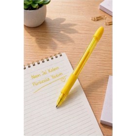 Resim Artlantis Neon Jel Kalem 1.0mm 1 Adet Pensan Neon Gel Tükenmez Kalem Neon Pilot Kalem Canlı Neon Renk Akıcı Yazım Okul Ofis 
