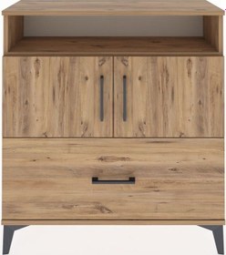 Resim Arges Şifonyer 3 Raflı Tek Çekmeceli 2 Kapaklı 88x30x96 Çam-çam Atlas Çam 