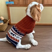 Resim Köpekler ve Kediler için Fair Isle Stil Evcil Hayvan Kazak - Akrilik Örgü Kumaş Kazak ile Moda Köpek Giysileri - Küçük, Orta, Ekstra Büyük Irklar için Tüm Sezon Sıcaklığı - Sonbahar/Kış Konforu 