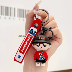 Resim Silver1 Elbise Bez Kumaş Anahtarlık Çanta Çekicilik Karikatür Bebek Araba Çekicilik Zarif Kolye (Yurt Dışından) 