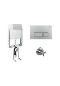 Resim Turkuaz Cerastyle City Rimless Kanalsız Asma Klozet Ve Gömme Rezervuar Tam Set Bella Kapak Beyaz 