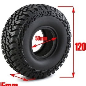 Resim Ebitda 4 Adet 120mm Kauçuk Lastik - Traxxas/axial İçin Uyumlu 