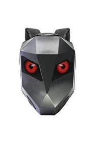 Resim Zampago Sert Kasa USB Şarj Girişli Karbon Fiber LED Kırmızı Göz Maskeli Motosiklet Sırt Çantası 