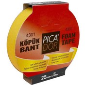 Resim Picador Çift Taraflı Bant Köpük Rulo Askılı 25x5 Mt 4301 