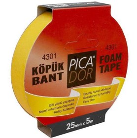 Resim Picador Çift Taraflı Bant Köpük Rulo Askılı 25x5 Mt 4301 