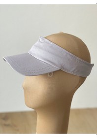 Resim Aida Jewelss Pamuk Sporcu Koşu Tenis Vizör Şapka Arka Kısmı Ayarlanabilir Unisex Vizör Şapka Gri. 