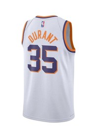 Resim Nike Phoenix Suns Association Nba Basketbol Forması Erkek Baskılı Günlük Tişört Beyaz 