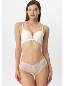 Resim Pierre Cardin Milan Push Up Dantelli Sütyen Takım Ekru 